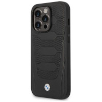 BMW Case BMW BMHMP14X22RPSK iPhone 14 Pro Max 6.7" black/black Leather Seats Pattern MagSafe