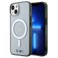 BMW BMHMP14SHCRS iPhone 14 6.1" case transparent hardcase Silver Ring MagSafe