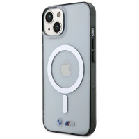 BMW BMHMP14SHCRS iPhone 14 6.1" case transparent hardcase Silver Ring MagSafe