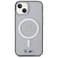 BMW BMHMP14SHCRS iPhone 14 6.1" case transparent hardcase Silver Ring MagSafe