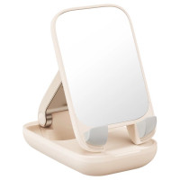 Baseus Adjustable phone stand with mirror Baseus Seashell Series - beige