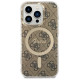Guess GUHMP14LH4STW iPhone 14 Pro 6.1" brown/brown hardcase 4G MagSafe