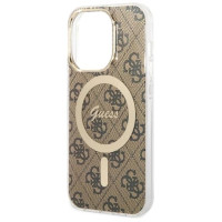 Guess GUHMP14LH4STW iPhone 14 Pro 6.1" brown/brown hardcase 4G MagSafe