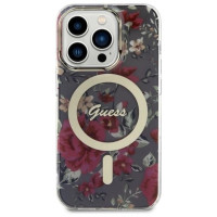 Guess GUHMP14LHCFWSA iPhone 14 Pro 6.1" green/khaki hardcase Flower MagSafe