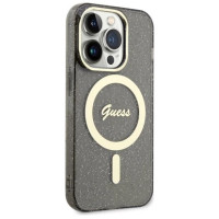 Guess GUHMP14LHCMCGK iPhone 14 Pro 6.1" black/black hardcase Glitter Gold MagSafe