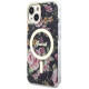 Guess Flower MagSafe case for iPhone 14 - black