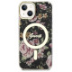 Guess Flower MagSafe case for iPhone 14 - black