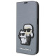 Karl Lagerfeld KLBKP14XSANKCPG iPhone 14 Pro Max 6.7" bookcase silver/silver Saffiano Karl & Choupette