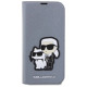 Karl Lagerfeld KLBKP14XSANKCPG iPhone 14 Pro Max 6.7" bookcase silver/silver Saffiano Karl & Choupette