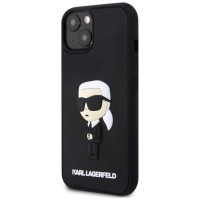 Karl Lagerfeld KLHCP14M3DRKINK iPhone 14 Plus 6.7" black/black hardcase Rubber Ikonik 3D