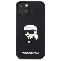 Karl Lagerfeld KLHCP14M3DRKINK iPhone 14 Plus 6.7" black/black hardcase Rubber Ikonik 3D