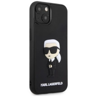 Karl Lagerfeld KLHCP14M3DRKINK iPhone 14 Plus 6.7" black/black hardcase Rubber Ikonik 3D