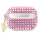 Guess GUAPHDGTPP AirPods Pro cover pink/pink Rhinestone Triangle Charm