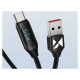 Wozinsky WUACC1 USB A - USB C Cable with Display 66W 6A 1m - Black