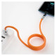 Dudao L24AL USB-A - Lightning angled cable with 180° rotation 30W 1m - orange