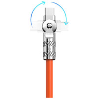 Dudao L24AL USB-A - Lightning angled cable with 180° rotation 30W 1m - orange