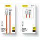 Dudao L24AL USB-A - Lightning angled cable with 180° rotation 30W 1m - orange