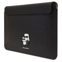 Karl Lagerfeld Saffiano Karl&Choupette case for a 16" laptop - black