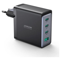 Joyroom JR-TCG04EU 100W GaN charger 3x USB-C USB-A + USB-C / USB-C cable 100W - black
