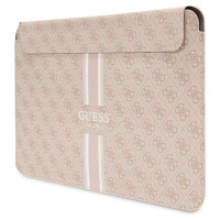 Guess 4G Printed Stripes cover for a 16" laptop - pink