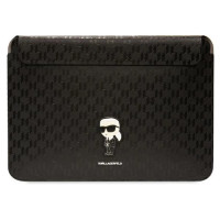 Karl Lagerfeld Saffiano Monogram Ikonik case for a 16" laptop - black