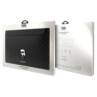 Karl Lagerfeld Saffiano Monogram Ikonik case for a 16" laptop - black