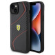 Ferrari Twist Metal Logo case for iPhone 15 Plus - black