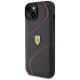 Ferrari Twist Metal Logo case for iPhone 15 Plus - black