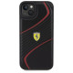 Ferrari Twist Metal Logo case for iPhone 15 Plus - black