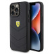 Ferrari Quilted Metal Logo case for iPhone 15 Pro Max - black