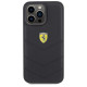 Ferrari Quilted Metal Logo case for iPhone 15 Pro Max - black