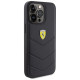 Ferrari Quilted Metal Logo case for iPhone 15 Pro Max - black