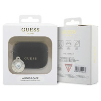 Guess GUAP2PGEHCDK case for AirPods Pro 2 cover - black Fixed Glitter Heart Diamond Charm
