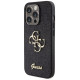 Guess Glitter Script Big 4G case for iPhone 15 Pro - black
