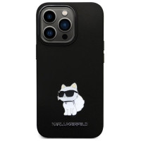 Karl Lagerfeld KLHCP13LSMHCNPK case for iPhone 13 Pro / 13 - black Silicone C Metal Pin