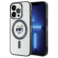 Karl Lagerfeld IML Choupette's Head MagSafe case for iPhone 15 Pro - transparent