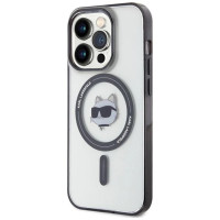 Karl Lagerfeld IML Choupette's Head MagSafe case for iPhone 15 Pro - transparent