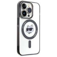 Karl Lagerfeld IML Choupette's Head MagSafe case for iPhone 15 Pro - transparent