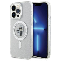 Karl Lagerfeld Karl&Choupette Glitter MagSafe case for iPhone 15 Pro Max - transparent