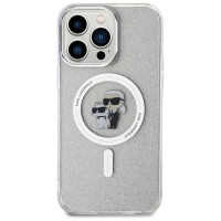 Karl Lagerfeld Karl&Choupette Glitter MagSafe case for iPhone 15 Pro Max - transparent
