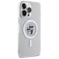 Karl Lagerfeld Karl&Choupette Glitter MagSafe case for iPhone 15 Pro Max - transparent