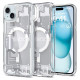 Spigen Ultra Hybrid Mag Case with MagSafe for iPhone 15 Plus - White (Zero One Pattern)