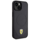 Ferrari FEHMP15SPTEK iPhone 15 6.1" black/black hardcase Carbon Metal Logo MagSafe