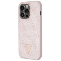 Guess GUHCP15LP4TDSCPP iPhone 15 Pro 6.1" pink/pink hardcase Crossbody 4G Metal Logo