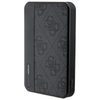 Guess Powerbank 15W GUPB5LP4GEGK 5000mAh black/black 4G Leather Metal Logo