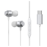 Joyroom JR-EC06 USB-C in-ear headphones - silver