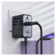 Acefast Z1 GaN 75W PD travel charger adapter 3x USB-C 2x USB-A - black