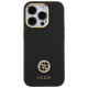 Guess Silicone Logo Strass 4G case for iPhone 15 Pro Max - black