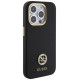 Guess Silicone Logo Strass 4G case for iPhone 15 Pro Max - black