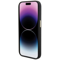 Guess Silicone Logo Strass 4G case for iPhone 15 Pro Max - black